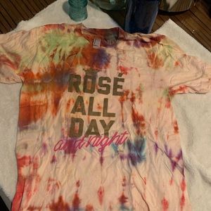 NWT rose all day & night tie dye short sleeve tee